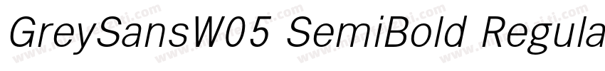 GreySansW05 SemiBold Regular字体转换